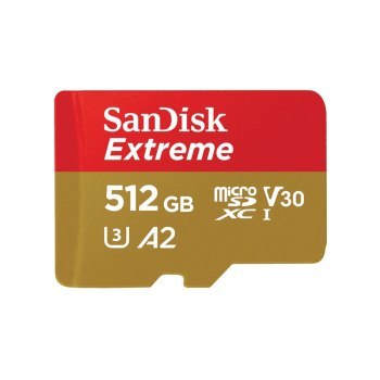 SanDisk microSDXC Extreme 512GB 190/130 MB/s A2 C10 V30 UHS-I U3 SanDisk microSDXC Extreme 512GB 190/130 MB/s A2 C10 V30 UHS-I U3