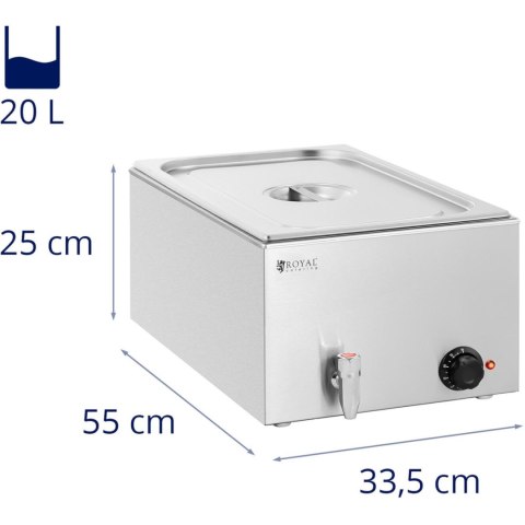 Bemar podgrzewacz elektryczny z kranem GN 1/1 640 W Bemar podgrzewacz elektryczny z kranem GN 1/1 640 W