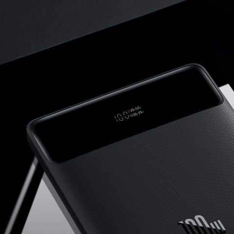 Powerbank 20000 mAh 2x USB-A 2x USB-C 100W + kabel USB-C - czarny Powerbank 20000 mAh 2x USB-A 2x USB-C 100W + kabel USB-C - czarny