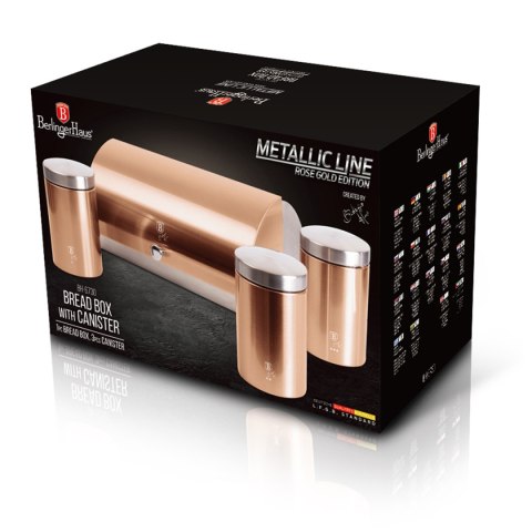 CHLEBAK Z ZESTAWEM POJEMNIKÓW BERLINGER HAUS BH-6730 ROSE GOLD CHLEBAK Z ZESTAWEM POJEMNIKÓW BERLINGER HAUS BH-6730 ROSE GOLD