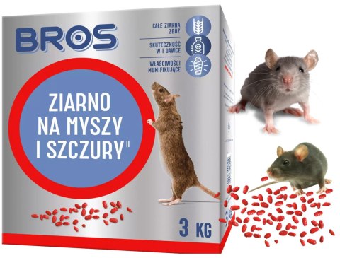 BROS - ziarno na myszy i szczury 3kg BROS - ziarno na myszy i szczury 3kg