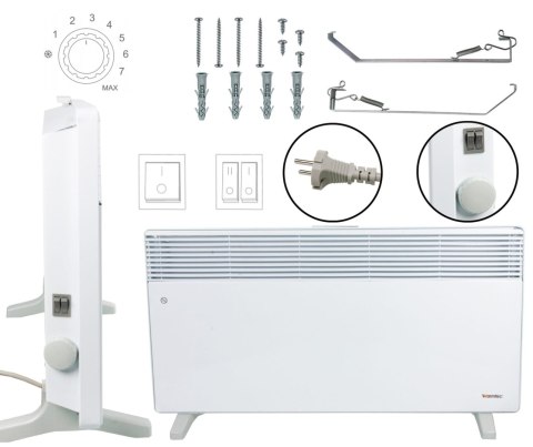 Elektryczny grzejnik naścienny WARMTEC EWX-2000W Elektryczny grzejnik naścienny WARMTEC EWX-2000W