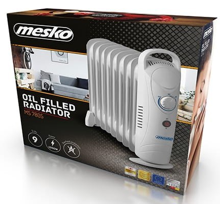 Grzejnik Olejowy (9 żeberek) 1000W MESKO MS 7805 Grzejnik Olejowy (9 żeberek) 1000W MESKO MS 7805