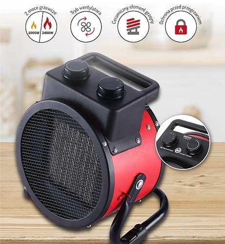 Nagrzewnica Ceramiczna 2400W CAMRY CR 7743 Nagrzewnica Ceramiczna 2400W CAMRY CR 7743