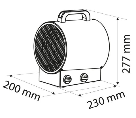 Nagrzewnica Elektryczna 2kW Przemysłowa Nagrzewnica Elektryczna 2kW Przemysłowa