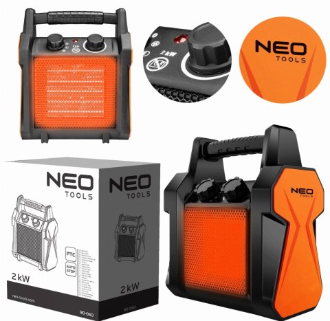 Nagrzewnica Elektryczna Ceramiczna PTC, 2kW Nowy Model Nagrzewnica Elektryczna Ceramiczna PTC, 2kW Nowy Model