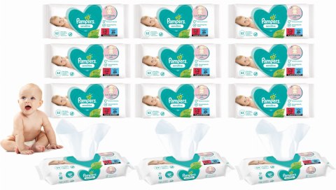 PAMPERS Chusteczki Nawilżane Sensitive 52 szt. - 12 op. PAMPERS Chusteczki Nawilżane Sensitive 52 szt. - 12 op.