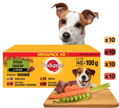 PEDIGREE Mixed Selection with Vegetables Sos Ind/Jag/Woł/Kur 40x100g PEDIGREE Mixed Selection with Vegetables Sos Ind/Jag/Woł/Kur 40x100g