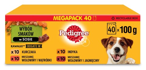 PEDIGREE Mixed Selection with Vegetables Sos Ind/Jag/Woł/Kur 40x100g PEDIGREE Mixed Selection with Vegetables Sos Ind/Jag/Woł/Kur 40x100g