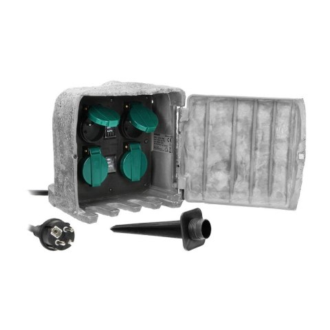 GNIAZDO OGRODOWE KAMIEŃ 4X2P+Z, 3X1,5MM GNIAZDO OGRODOWE KAMIEŃ 4X2P+Z, 3X1,5MM