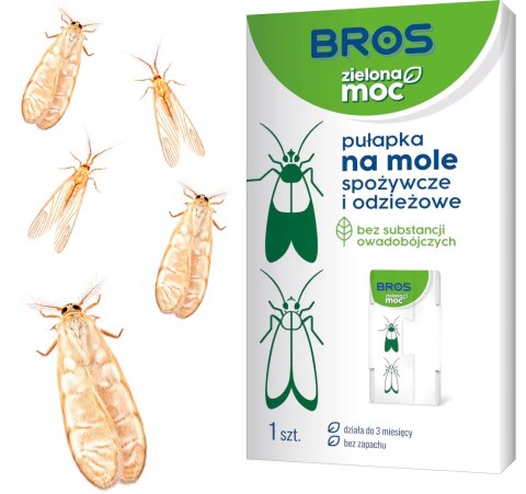 BROS - Zielona Moc pułapka na mole spożywcze i odzieżowe - 10 szt. BROS - Zielona Moc pułapka na mole spożywcze i odzieżowe - 10 szt.