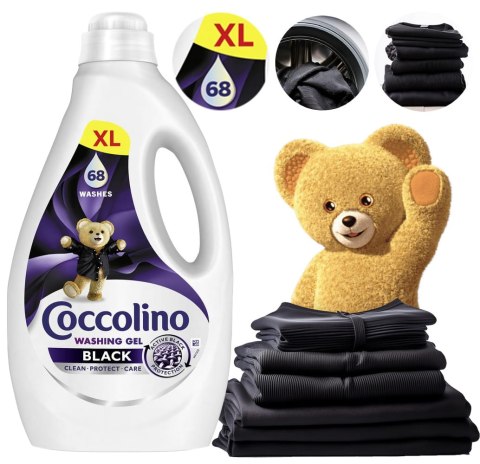 Coccolino Black & Dark XL Żel Do Prania Czarnych i Ciemnych Tkanin 68 Prań 2,72l Coccolino Black & Dark XL Żel Do Prania Czarnych i Ciemnych Tkanin 68 Prań 2,72l