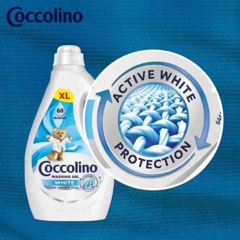 Coccolino White XL Żel Do Prania Białych Tkanin 68 Prań 2,72l Coccolino White XL Żel Do Prania Białych Tkanin 68 Prań 2,72l