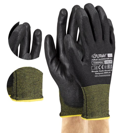 Rękawice Robocze Czarne J-TIMIPOLI_BB - 120 Par (10 - XL) Rękawice Robocze Czarne J-TIMIPOLI_BB - 120 Par (10 - XL)