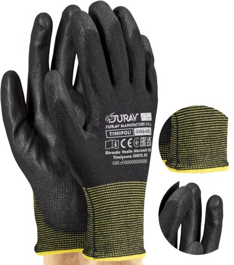 Rękawice Robocze Czarne J-TIMIPOLI_BB - 120 Par (10 - XL) Rękawice Robocze Czarne J-TIMIPOLI_BB - 120 Par (10 - XL)