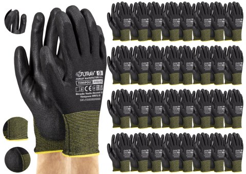 Rękawice Robocze Czarne J-TIMIPOLI_BB - 120 Par (10 - XL) Rękawice Robocze Czarne J-TIMIPOLI_BB - 120 Par (10 - XL)