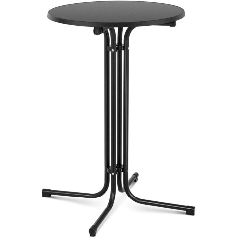 Stół stolik barowy okrągły wysoki składany śr. 70 cm wys. 110 cm czarny Stół stolik barowy okrągły wysoki składany śr. 70 cm wys. 110 cm czarny