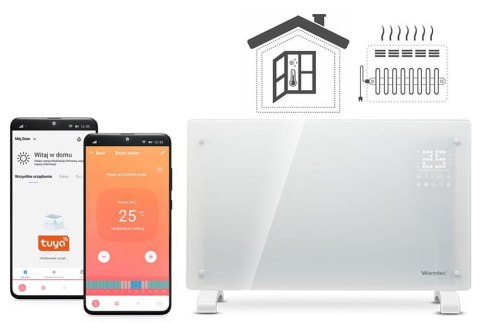 Grzejnik elektryczny WARMTEC EGW-10B 1000W z WiFi biały Grzejnik elektryczny WARMTEC EGW-10B 1000W z WiFi biały