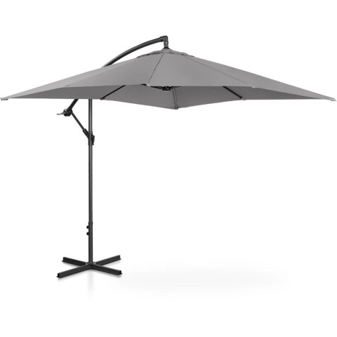 Parasol ogrodowy na wysięgniku kwadratowy 250 x 250 cm ciemnoszary Parasol ogrodowy na wysięgniku kwadratowy 250 x 250 cm ciemnoszary