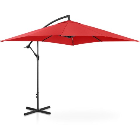 Parasol ogrodowy na wysięgniku kwadratowy 250 x 250 cm czerwony Parasol ogrodowy na wysięgniku kwadratowy 250 x 250 cm czerwony