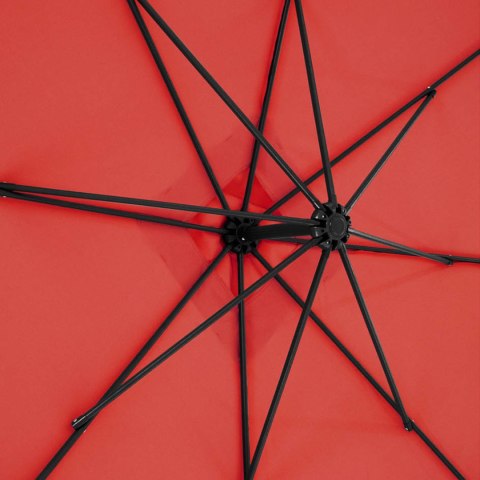Parasol ogrodowy na wysięgniku kwadratowy 250 x 250 cm czerwony Parasol ogrodowy na wysięgniku kwadratowy 250 x 250 cm czerwony