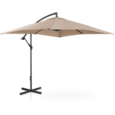 Parasol ogrodowy na wysięgniku kwadratowy 250 x 250 cm kremowy Parasol ogrodowy na wysięgniku kwadratowy 250 x 250 cm kremowy