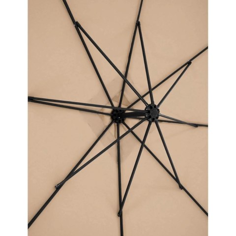 Parasol ogrodowy na wysięgniku kwadratowy 250 x 250 cm kremowy Parasol ogrodowy na wysięgniku kwadratowy 250 x 250 cm kremowy