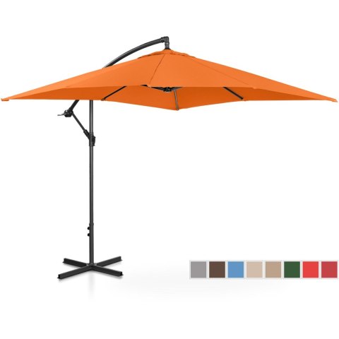Parasol ogrodowy na wysięgniku kwadratowy 250 x 250 cm pomarańczowy Parasol ogrodowy na wysięgniku kwadratowy 250 x 250 cm pomarańczowy