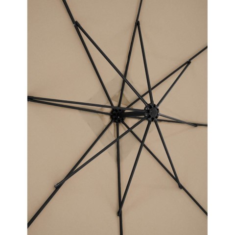 Parasol ogrodowy na wysięgniku kwadratowy 250 x 250 cm szarobrązowy Parasol ogrodowy na wysięgniku kwadratowy 250 x 250 cm szarobrązowy