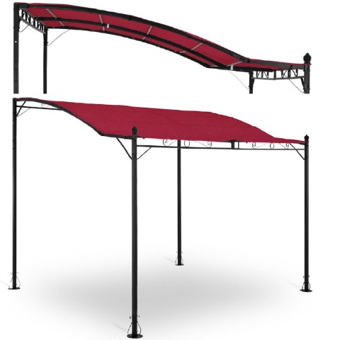Zadaszenie ogrodowe altana wolnostojąca 2.6 x 3 x 2.5 m czerwona Zadaszenie ogrodowe altana wolnostojąca 2.6 x 3 x 2.5 m czerwona