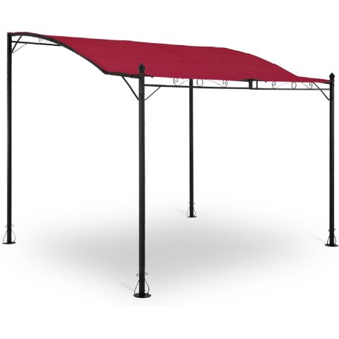 Zadaszenie ogrodowe altana wolnostojąca 2.6 x 3 x 2.5 m czerwona Zadaszenie ogrodowe altana wolnostojąca 2.6 x 3 x 2.5 m czerwona