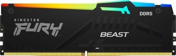 Pamięć RAM Kingston Fury Beast Black RGB 32GB (2x16GB) DDR5 6000MHz Pamięć RAM Kingston Fury Beast Black RGB 32GB (2x16GB) DDR5 6000MHz
