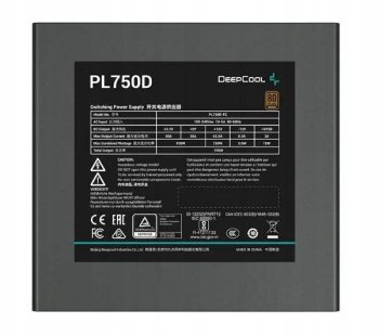 Zasilacz DeepCool PL750-D 750W 80 Plus Bronze Zasilacz DeepCool PL750-D 750W 80 Plus Bronze