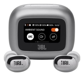 Słuchawki - JBL Live Buds 3 Srebrne Słuchawki - JBL Live Buds 3 Srebrne