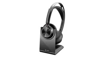 Słuchawki bezprzewodowe HP Poly Voyager Focus 2 Charge Stand USB-C Headset + Adapter USB-C/A - 9T9J5AA Słuchawki bezprzewodowe HP Poly Voyager Focus 2 Charge Stand USB-C Headset + Adapter USB-C/A - 9T9J5AA