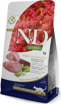 FARMINA N&D CAT QUINOA WEIGHT MANAGEMENT LAMB & BROCCOLI - sucha karma dla kota -5kg