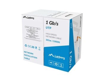 LANBERG KABEL UTP 1GB/S 305M DRUT CCA POMARAŃCZOWY LCU6-10CC-0305-O LANBERG KABEL UTP 1GB/S 305M DRUT CCA POMARAŃCZOWY LCU6-10CC-0305-O