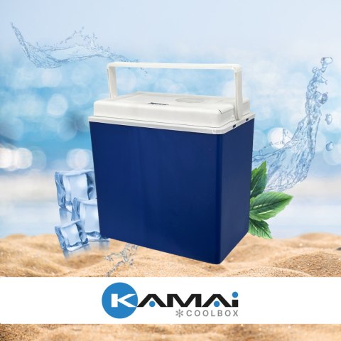 Lodówka samochodowa elektryczna 30L KAMAI ICEGO, zasilanie 12-230V, niebieska Lodówka samochodowa elektryczna 30L KAMAI ICEGO, zasilanie 12-230V, niebieska