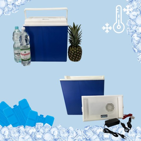 Lodówka samochodowa elektryczna 30L KAMAI ICEGO, zasilanie 12-230V, niebieska Lodówka samochodowa elektryczna 30L KAMAI ICEGO, zasilanie 12-230V, niebieska