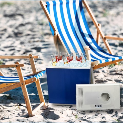 Lodówka samochodowa elektryczna 30L KAMAI ICEGO, zasilanie 12-230V, niebieska Lodówka samochodowa elektryczna 30L KAMAI ICEGO, zasilanie 12-230V, niebieska