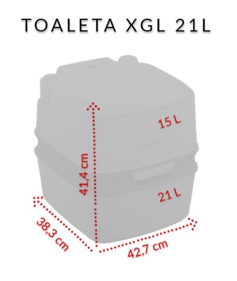 Toaleta turystyczna THETFORD QUBE XGL 21L przenośna ze wskaźnikiem wypełnienia zbiornika - 92845 Toaleta turystyczna THETFORD QUBE XGL 21L przenośna ze wskaźnikiem wypełnienia zbiornika - 92845