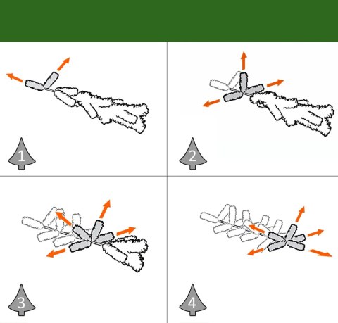 Choinka Sztuczna Zielono-Biała 416 Gałęzi 150 cm PAKO 830-123 Choinka Sztuczna Zielono-Biała 416 Gałęzi 150 cm PAKO 830-123