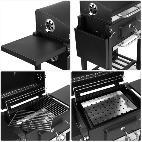 Grill węglowy ogrodowy CARBON czarny Grill węglowy ogrodowy CARBON czarny