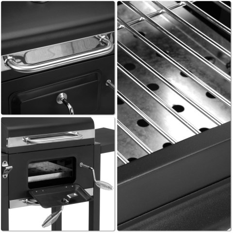 Grill węglowy ogrodowy CARBON czarny Grill węglowy ogrodowy CARBON czarny