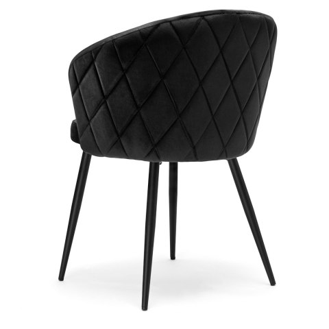 Krzesło HAMPTON velvet czarne Krzesło HAMPTON velvet czarne