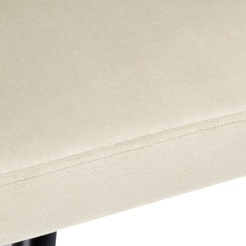 Krzesło welurowe plecione ASTON VELVET beżowe Krzesło welurowe plecione ASTON VELVET beżowe