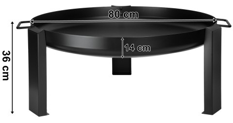 Palenisko żeliwno-stalowe 80 cm HOGAR Palenisko żeliwno-stalowe 80 cm HOGAR