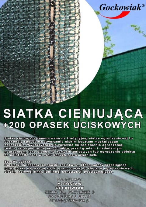 Siatka cieniująca maskująca 180g 1,5X50 m szara Siatka cieniująca maskująca 180g 1,5X50 m szara