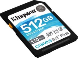 Kingston SDXC Canvas Go Plus 512GB 170R C10 UHS-I U3 V30