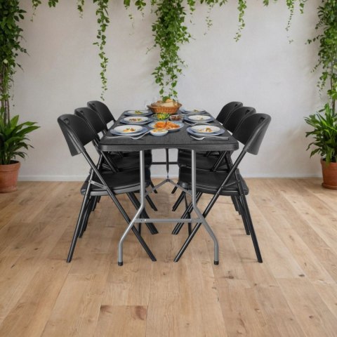 Zestaw Cateringowy WOODLAN Stół 180 cm + 6 Krzeseł Zestaw Cateringowy WOODLAN Stół 180 cm + 6 Krzeseł